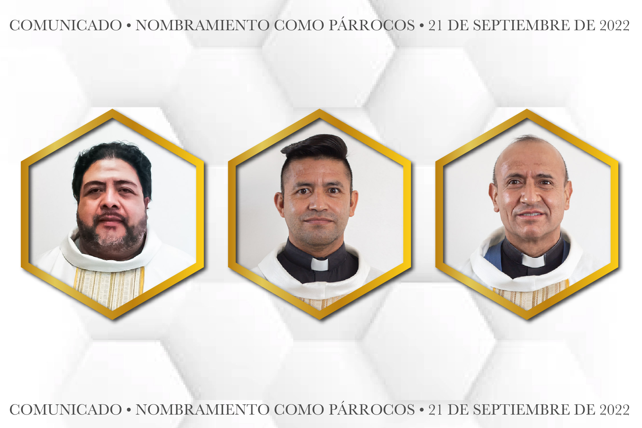Comunicado  Nombramiento como Capellán y Párrocos