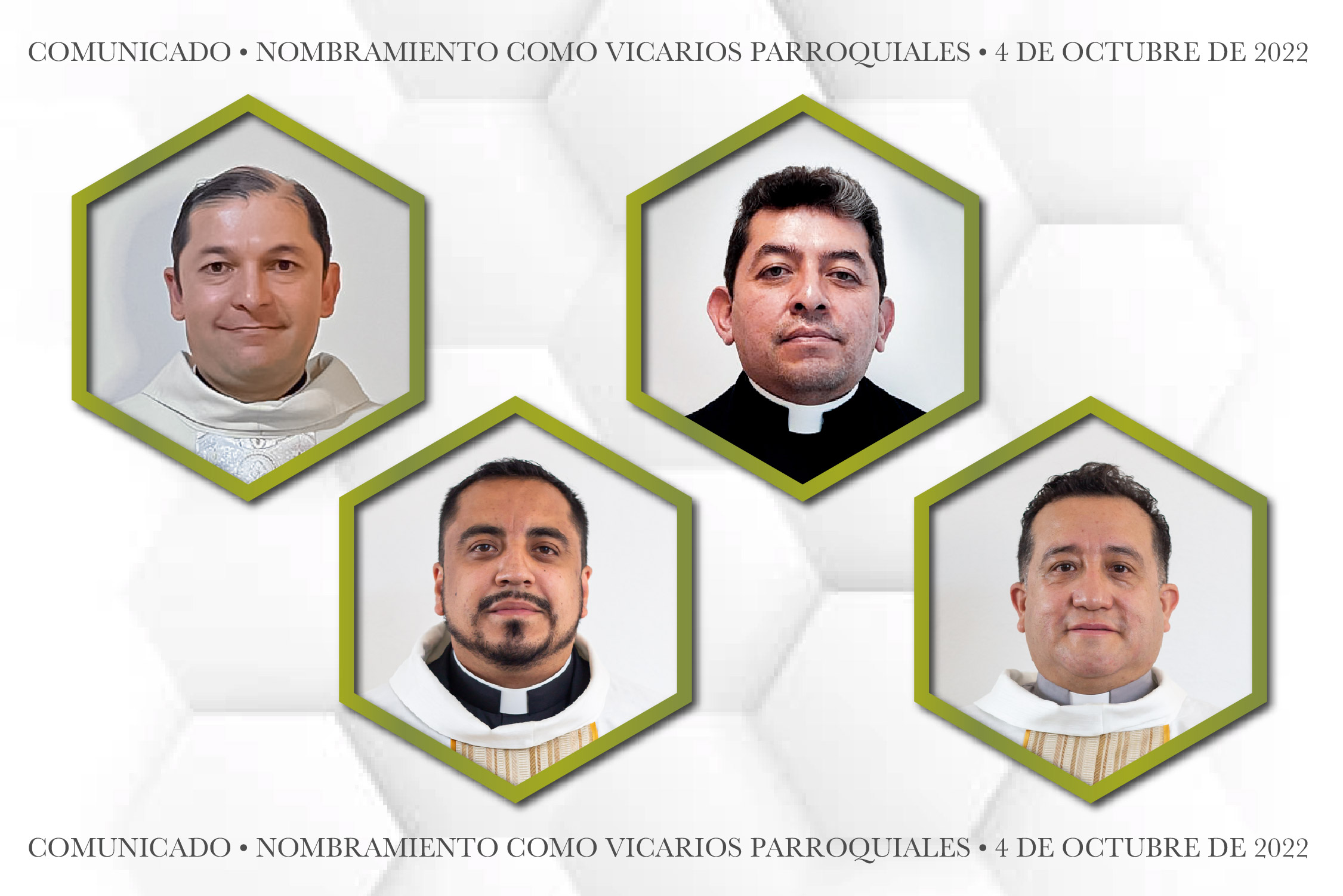 Comunicado  Nombramiento como Vicarios Parroquiales