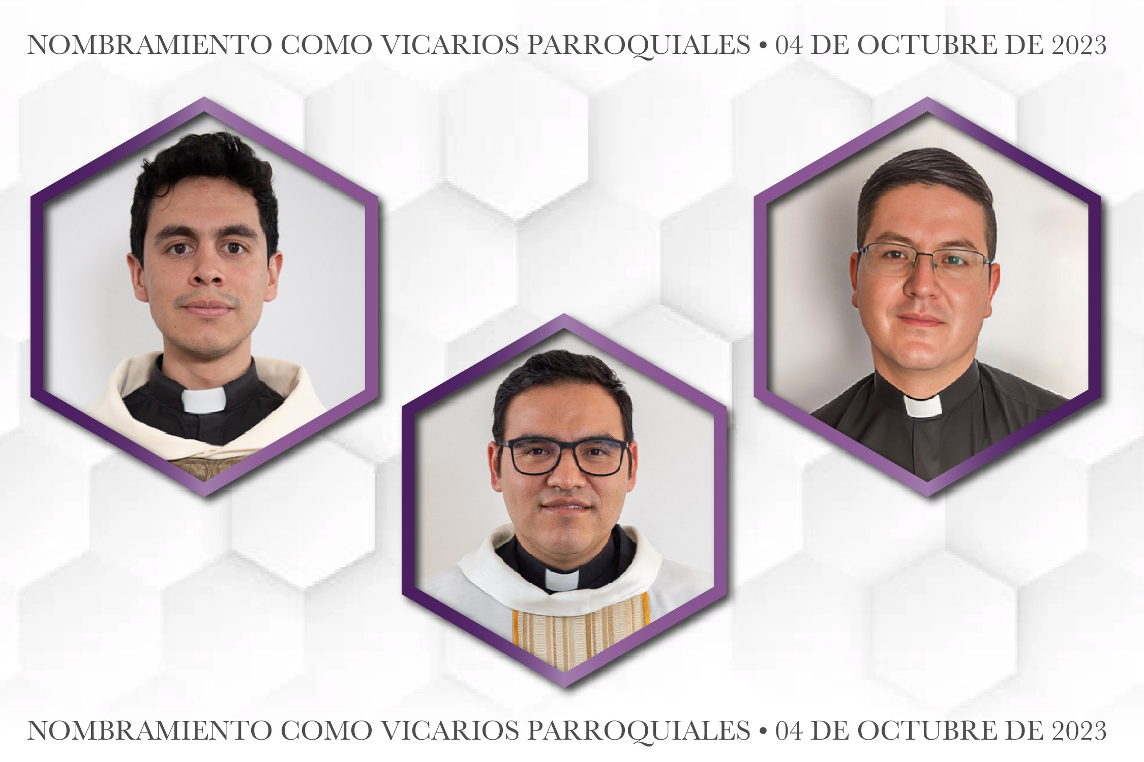 Comunicado Nombramientos como Vicarios Parroquiales